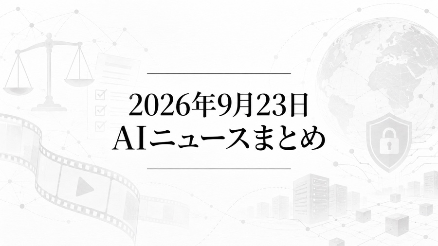 2026年9月23日のAIニュースまとめ