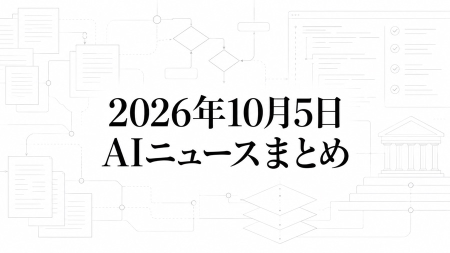 2026年10月5日のAIニュースまとめ